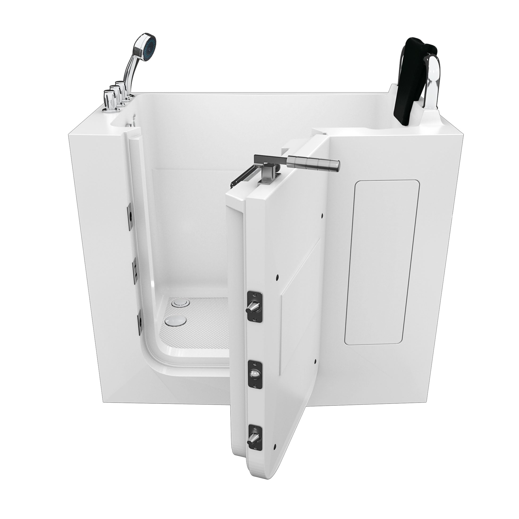 AcquaVapore Sitzbadewanne Senioren Wanne Sitzwanne mit Tür S08-TH-C-R 110x68cm