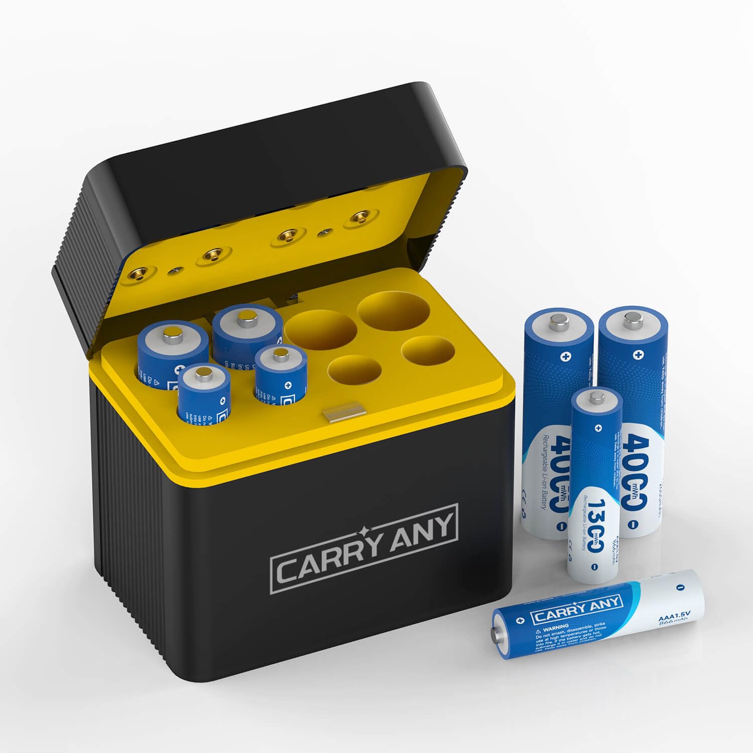 Rechargeable Lithium Batteries Kit, 4 AA &amp; 4 AAA with Charger