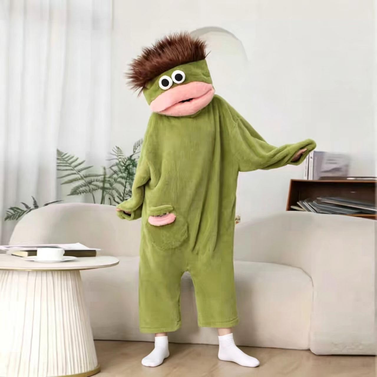 Kids Funny Big Mouth Monster Onesie,Halloween Cosplay Costume