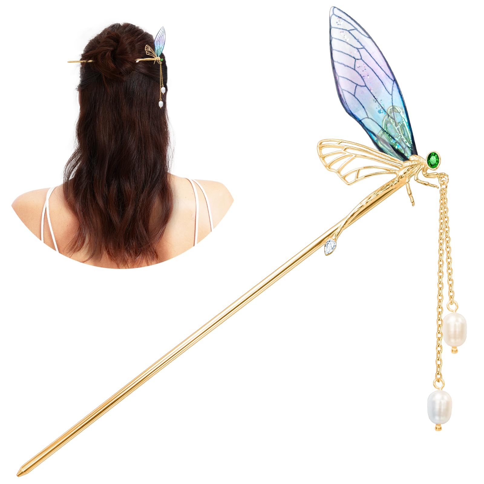 Amazon.com : KZQtriid Hair Accessories，14k Gold Plated  display picture 2