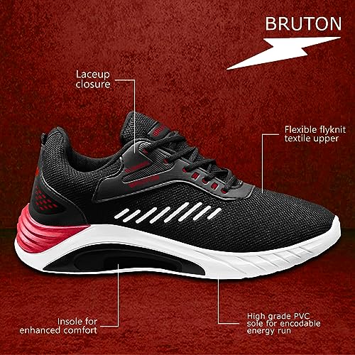 Image of BRUTON Men's Training Sneakers | Lightweight Lace-Up Casual Walking & Gym Shoes | Cushioned Sports Shoes