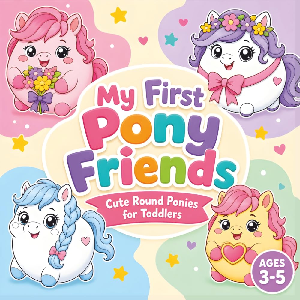 My First Pony Friends: Cute Round Ponies for Toddlers Ages 3-5