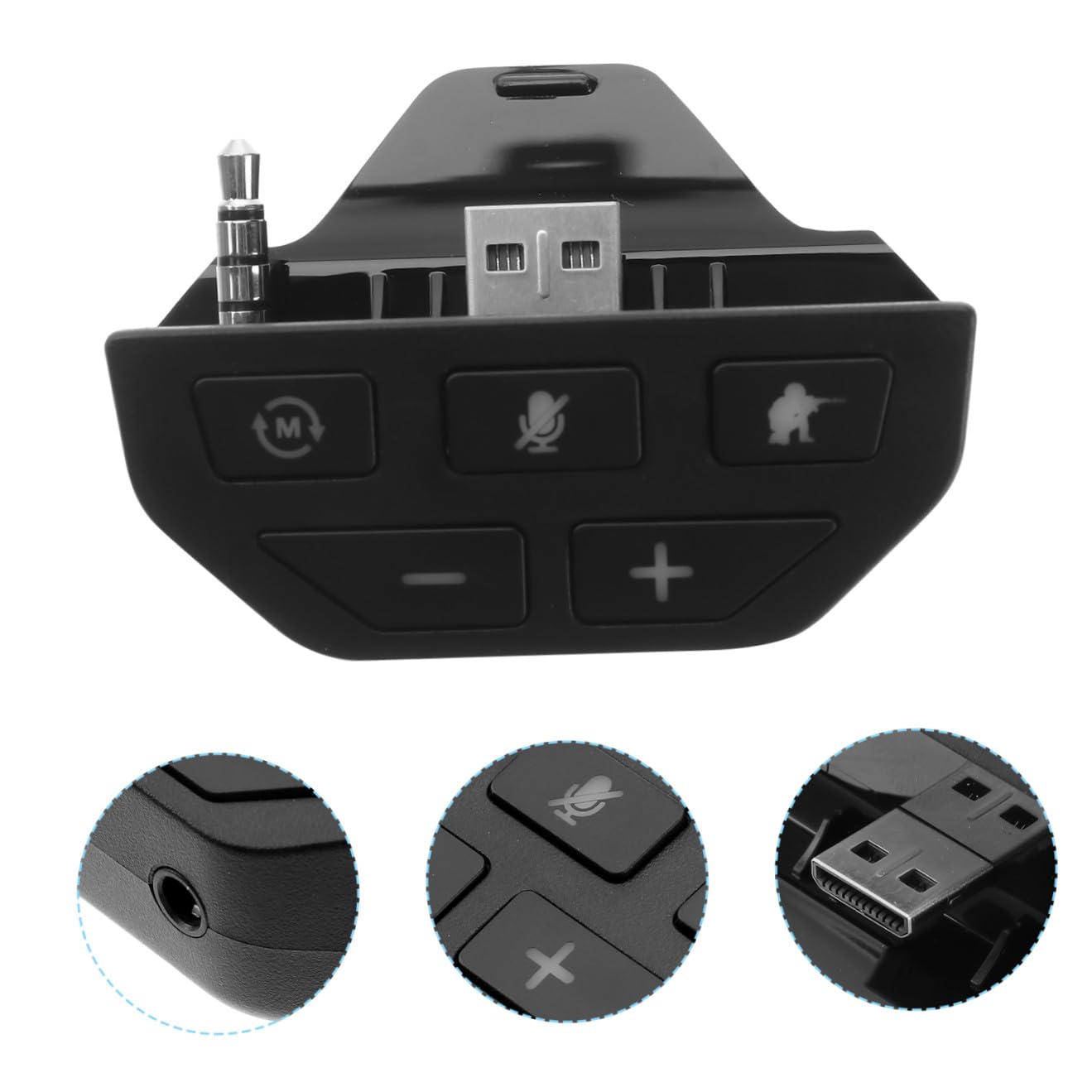 Mikikit 3pezzi Adattatore Cuffie Stereo Per One Compatibile Con Controller Microfono Incluso Design Compatto Per Gioco e Chat Audio Di Alta Qualità