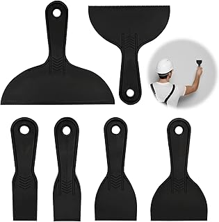Plastic Putty Knife Set, 5 Pieces Plastic Scraper Tool, Wallpaper Scraper Plastic, Paint Scraper Plastic Tool for Spackling, Spatula Scraper, Filler Knife for Painter, Wall and Car Painting scrapers