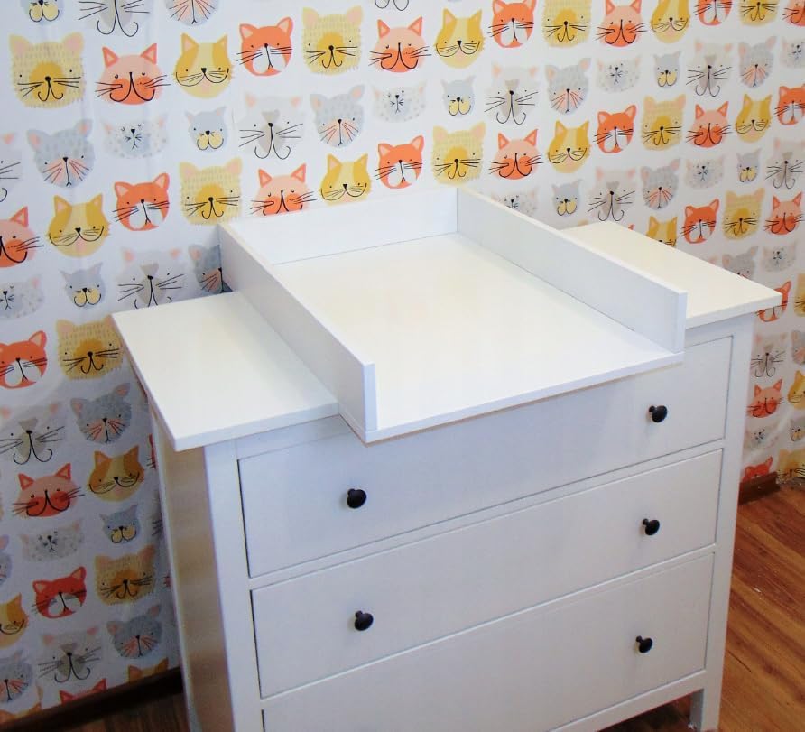 Plan à langer avec façades droites vert pour commode IKEA 46cm - 6