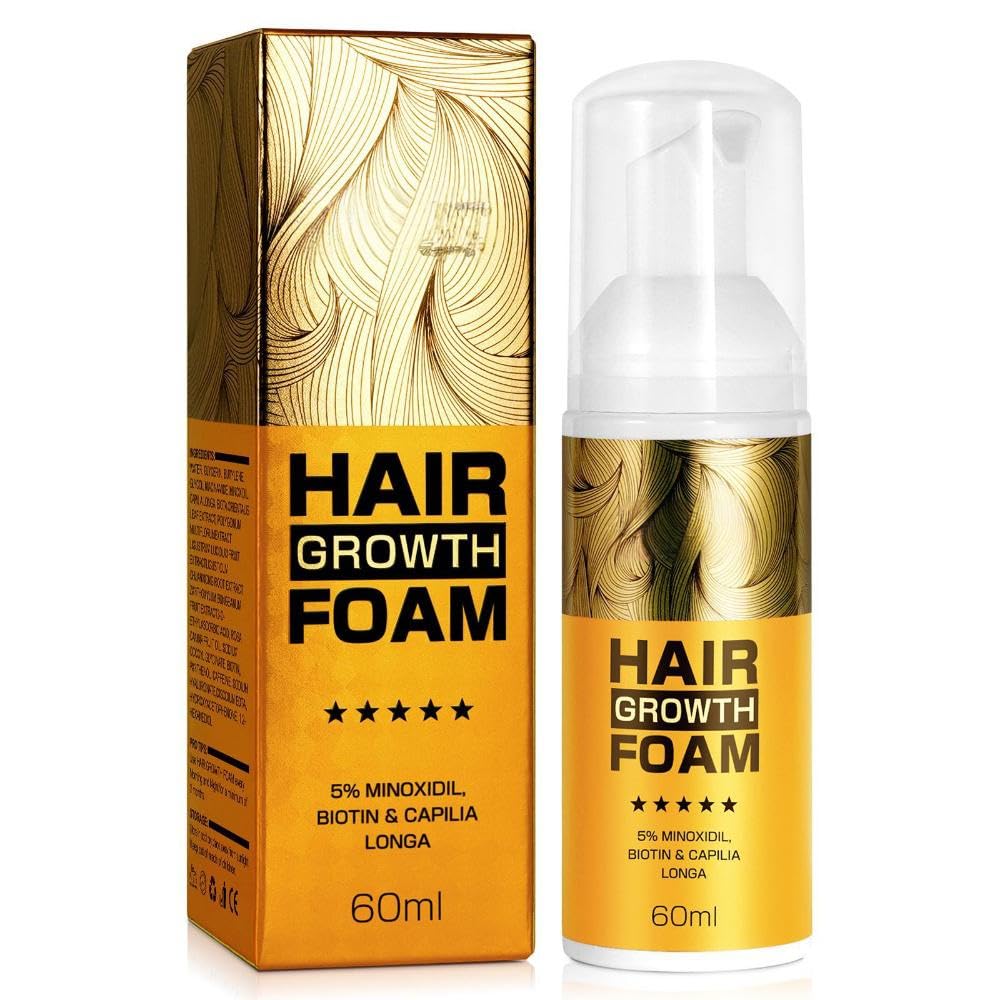 5 Minoxidil Hair Growth Foam Stimulates Hair Follicles for Hair Regrowth Biotin Capilia Longa 60ml