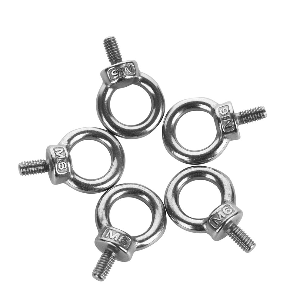 Stainless Steel M6 Eye Bolts - 5 Pack -4
