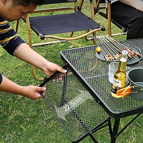 Table de camping pliante avec bureau en maille stable pour sol mou - 3
