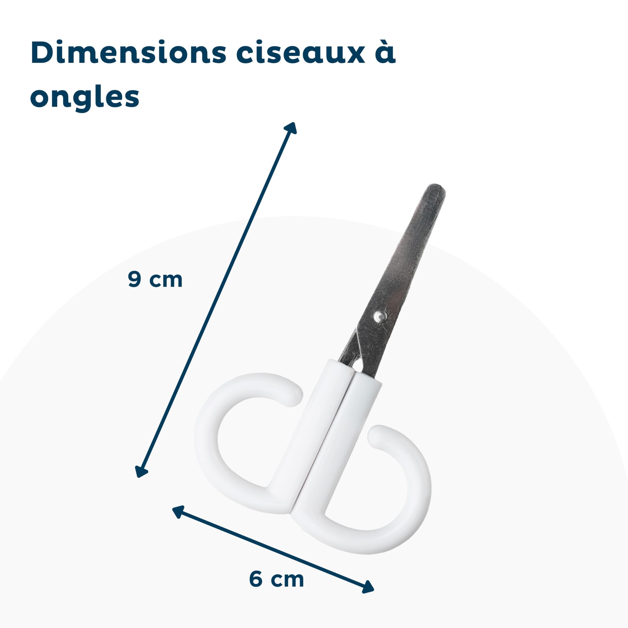 THERMOBABY - Ciseaux à Ongles Bébé – Lames Inox Arrondies, Coupe Précise et Sans Risque, Poignée Ergonomique, Idéal Nouveau-Né et Nourrisson, Manucure Douce et Sûre