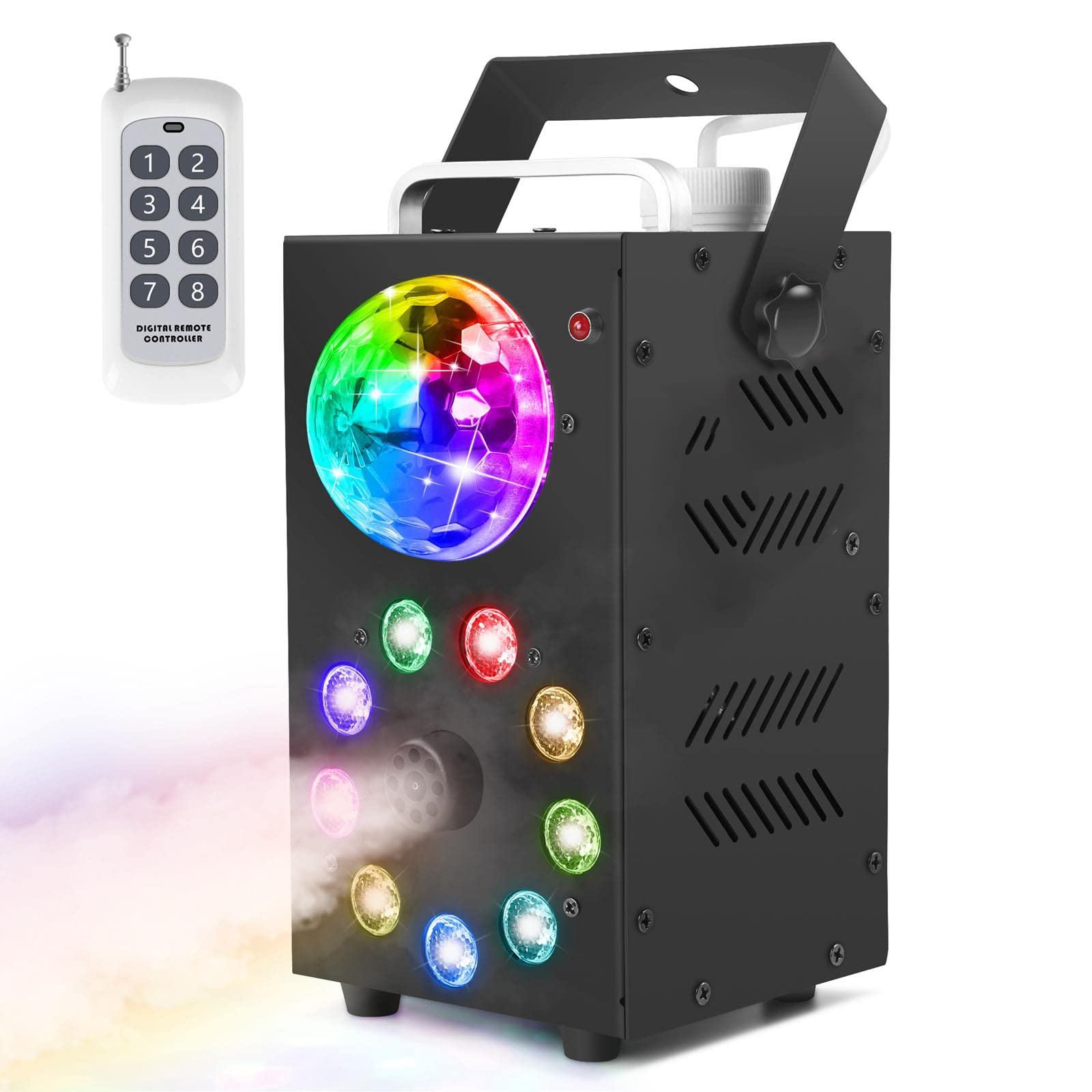 Machine à fumée avec Boule Disco pour enflammer vos soirées d'Halloween et mariages