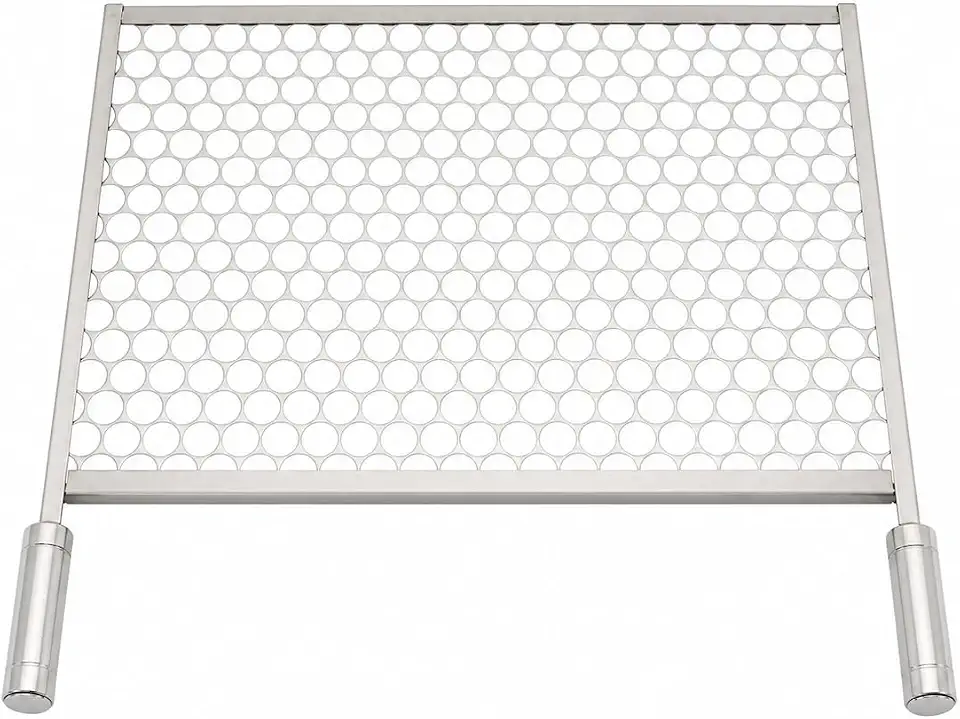 Grelha Moeda Inox Reforçada Para Churrasqueira Com Cabo de Alumínio Premium [ K-SELL IMPORTS ] (58x40)