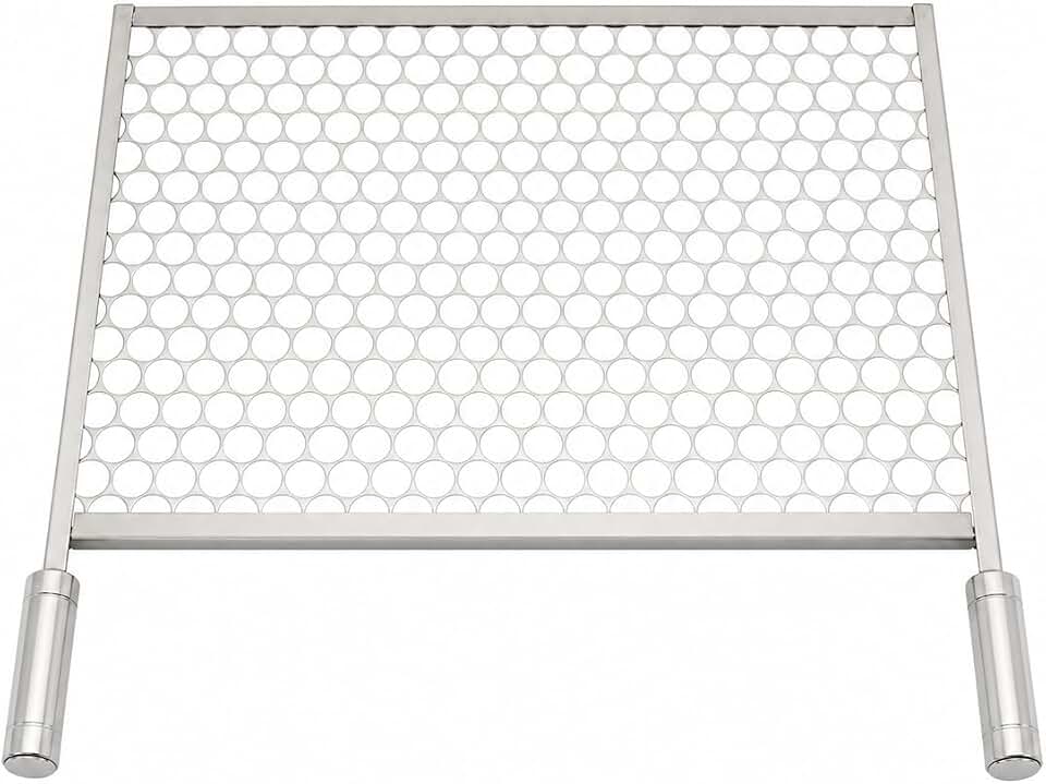 Grelha Moeda Inox Reforçada Para Churrasqueira Com Cabo de Alumínio Premium [ K-SELL IMPORTS ] (70x40)