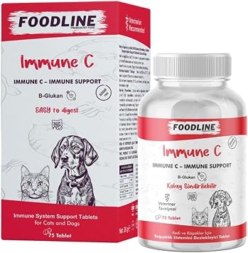 Foodline 75 Tablet, Kedi ve Köpekler İçin (Immune +C)