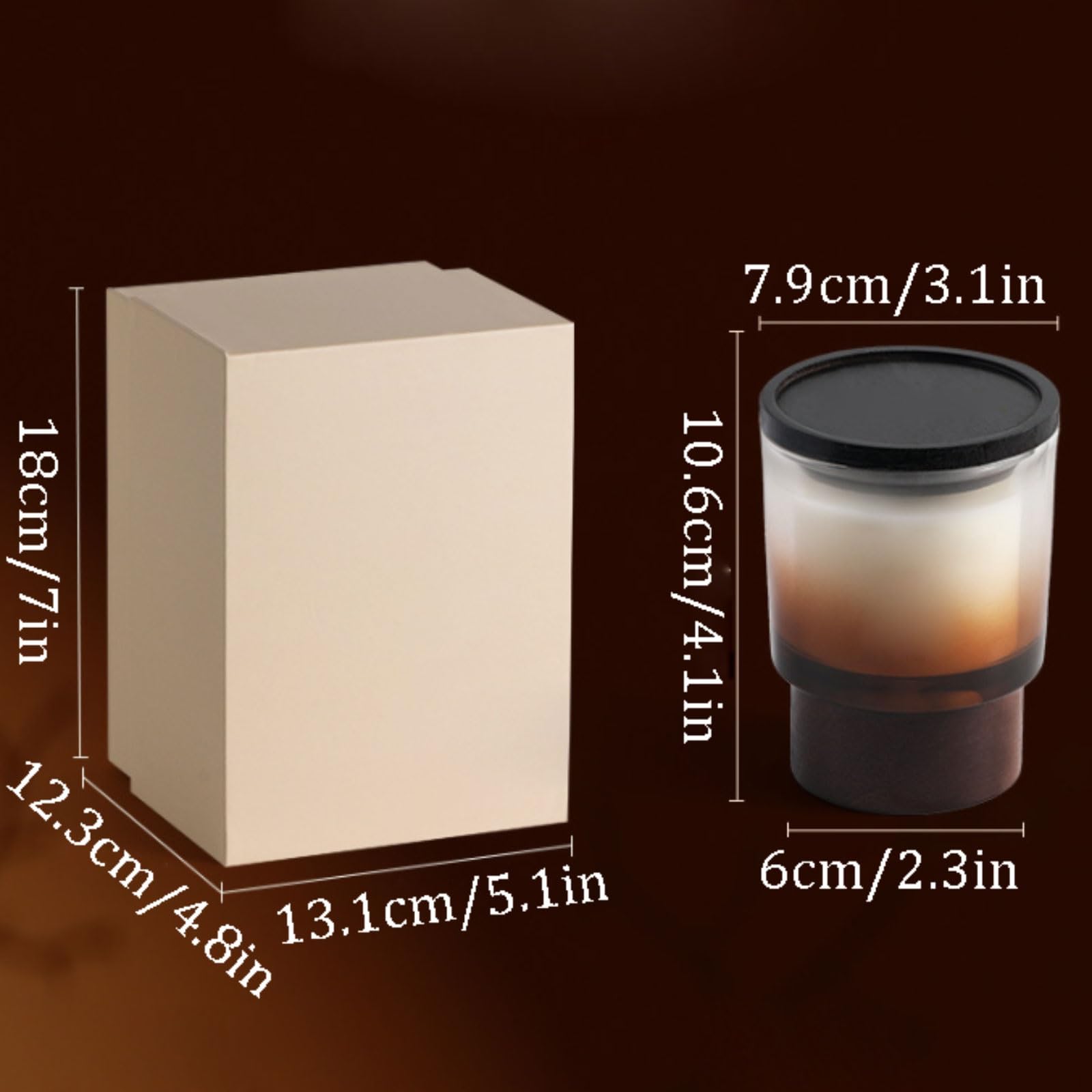 Velas de vidrio y madera hechas con cera de soja y aceites esenciales, vela de aromaterapia reutilizable, de larga duración, perfumadas for el hogar(Gardenia)