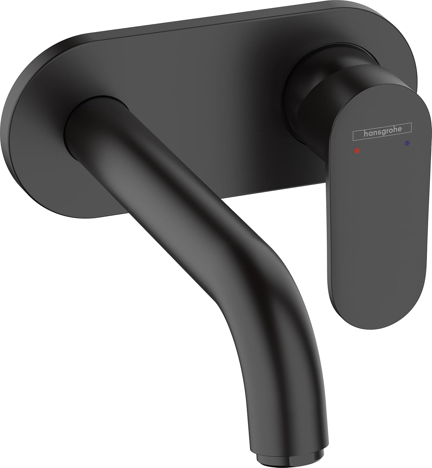 hansgrohe Vernis Blend Basin Mixer Tap for Concealed Installation Wall-Mounted with spout 20,7 cm, matt Black, 71576670
