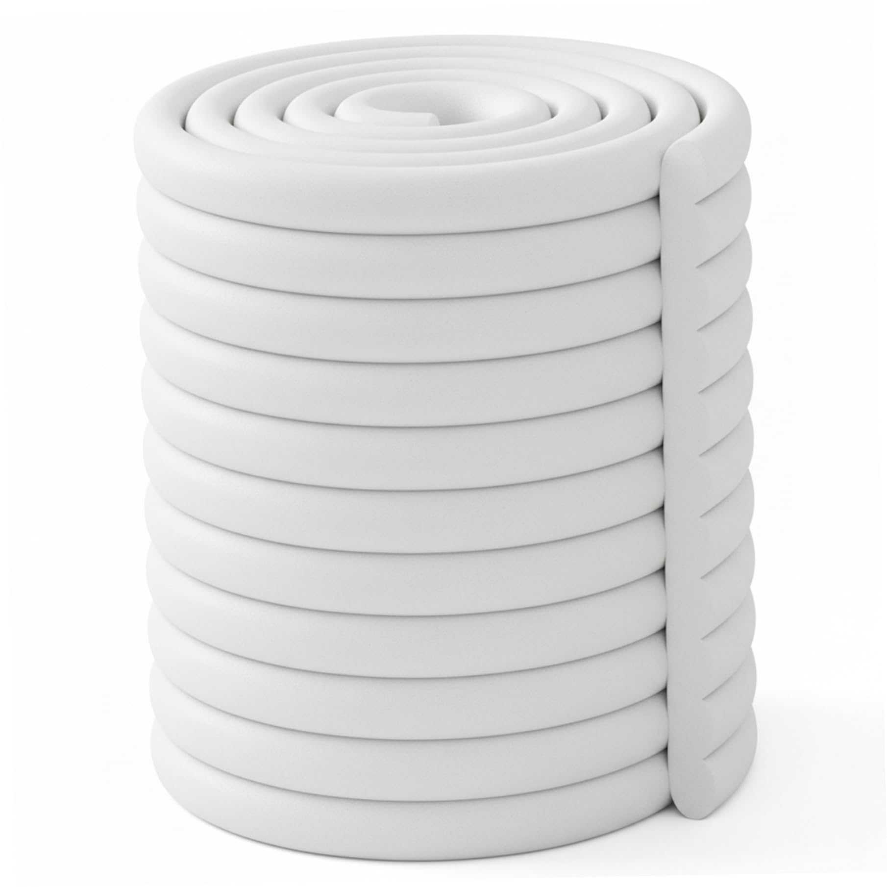 Protezione Angoli in Schiuma, Protezione Angoli Anti Collisione in PVC Addensato 40x200 cm per Bambini, Cuscinetti Angolari Morbidi per Mobili da Tavolo a Parete (Bianco)