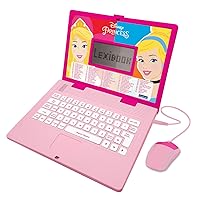 Lexibook JC598DPi1 Disney Principesse Educative e Bilingue Laptop Francese/Inglese