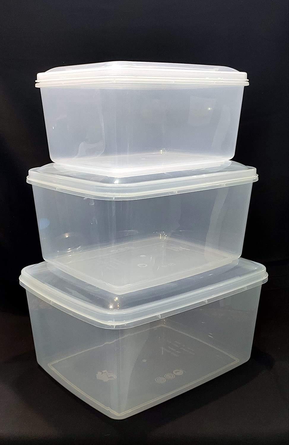 OMX Multipurpose Plastic Stackable Organizer Large Storage Container Box for books, toys, clothes, grocery, office files, shoes. set of 3 boxes - 11,17,25 liters (#KLASS-88,99,100/ Deluxe888,999,1000)