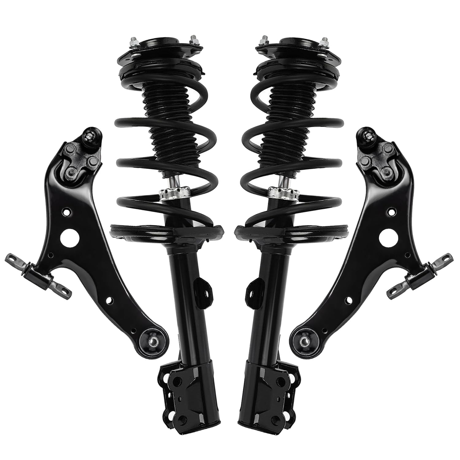 Detroit Axle - AWD Front Struts Control Arms for 08-11 Toyota Highlander