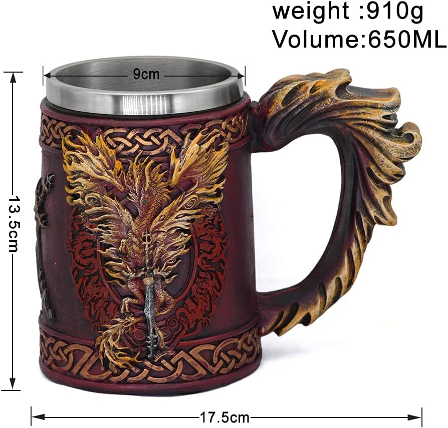 Stainless Steel Skull Mug Viking Drinking Cup Skeleton Resin Beer 20 61mG7w031YS. AC SL1001