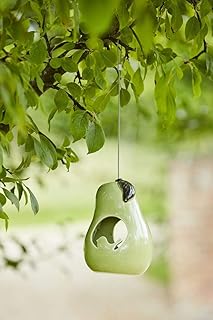 Burgon & Ball Ceramic Sophie Conran Pear Hanging Fat Ball Bird Feeder, Small