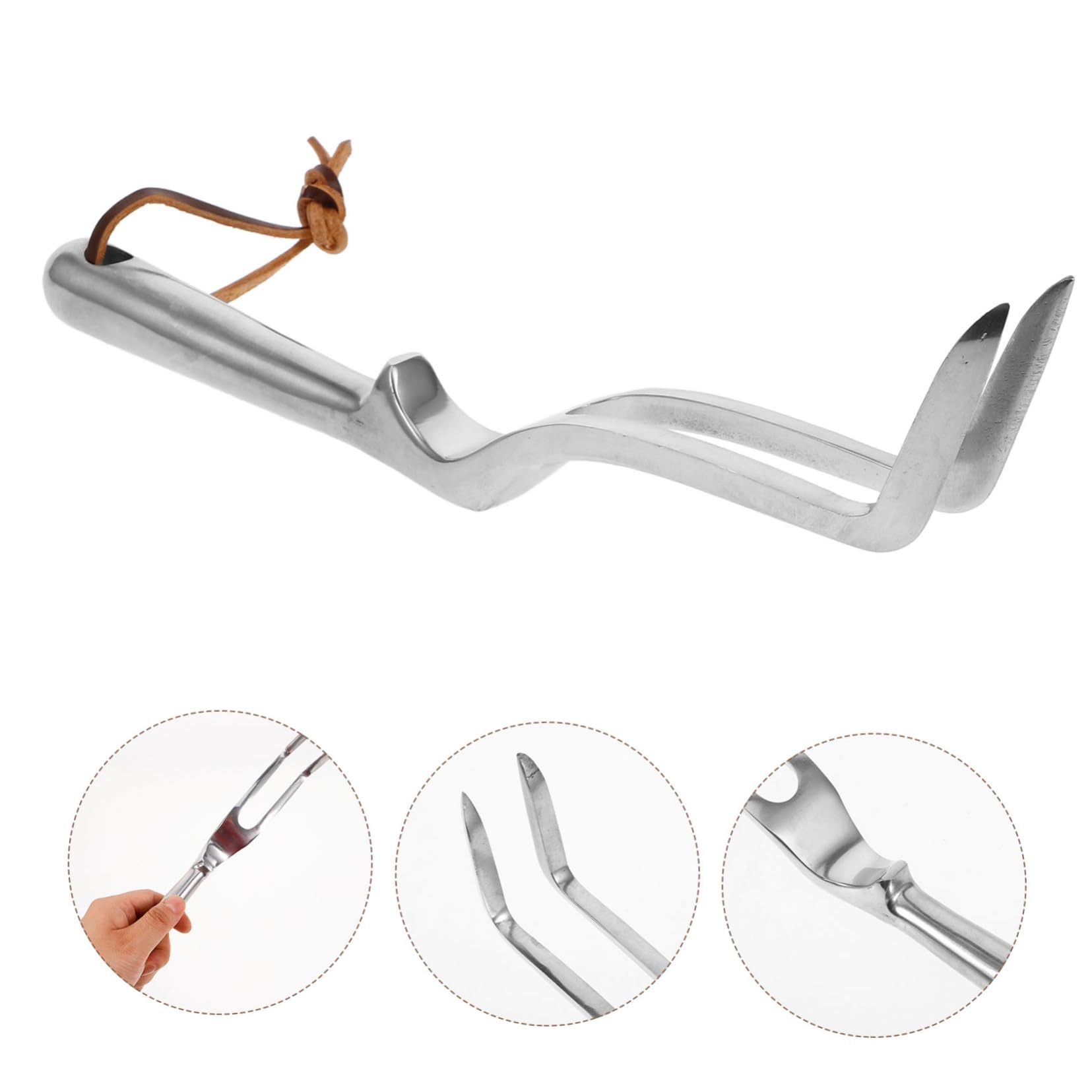 Operitacx 3 Stück kleine Rechen für Gartenbeete Picker Handrechen Landschaftsbau Gartenarbeit Gartenwerkzeug rasenpflege Pflanz Rechen Gartenrechen klein Magnesium-Aluminium-Legierung Silver