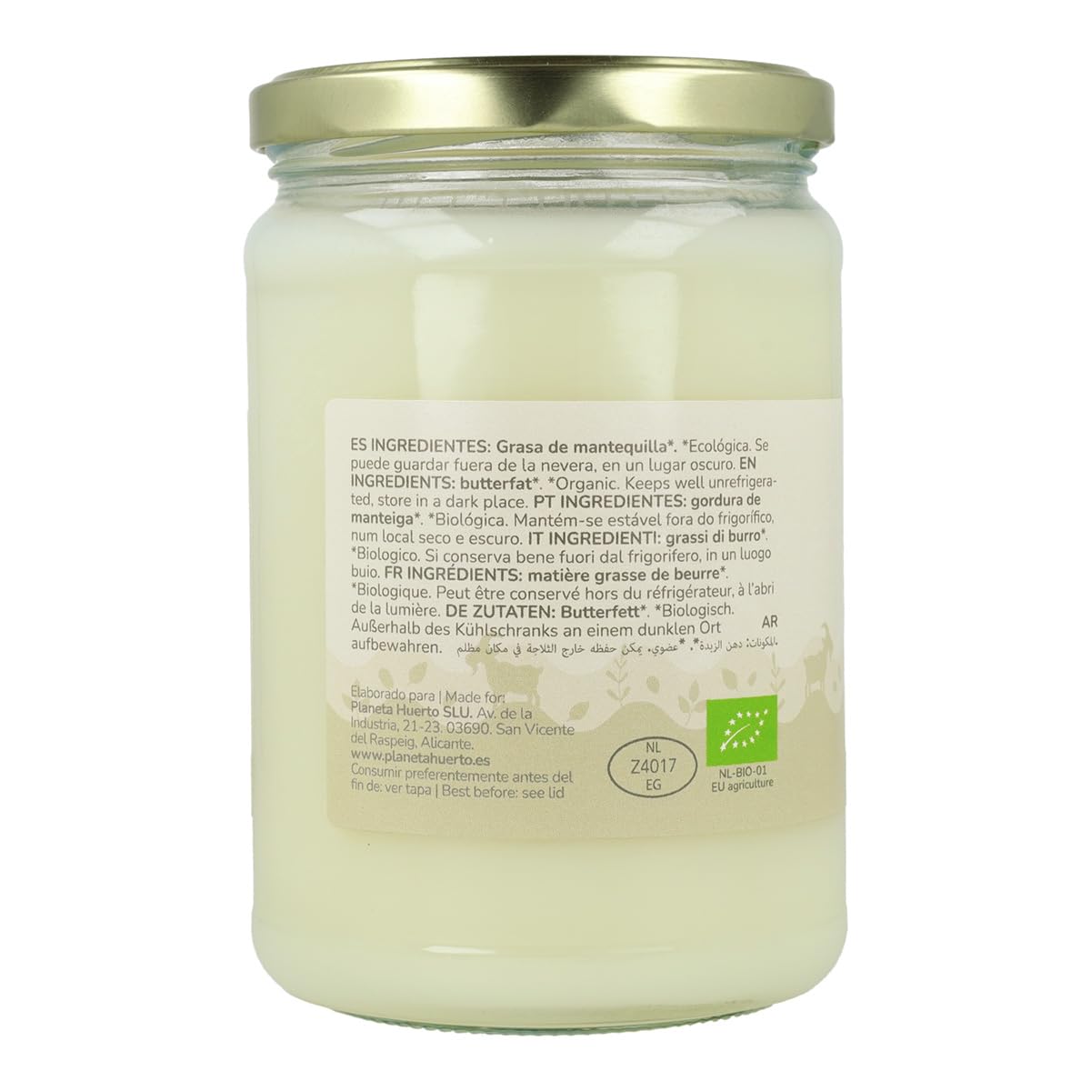 Planeta Huerto Ghee mantequilla clarificada de cabra ECO 500 g