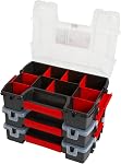 CRAFTSMAN Organisateur de rangement, organisateur de petites pièces, 3 paquets avec 10 compartiments, couvercle avec verrouillage sécurisé (CMST60964M)