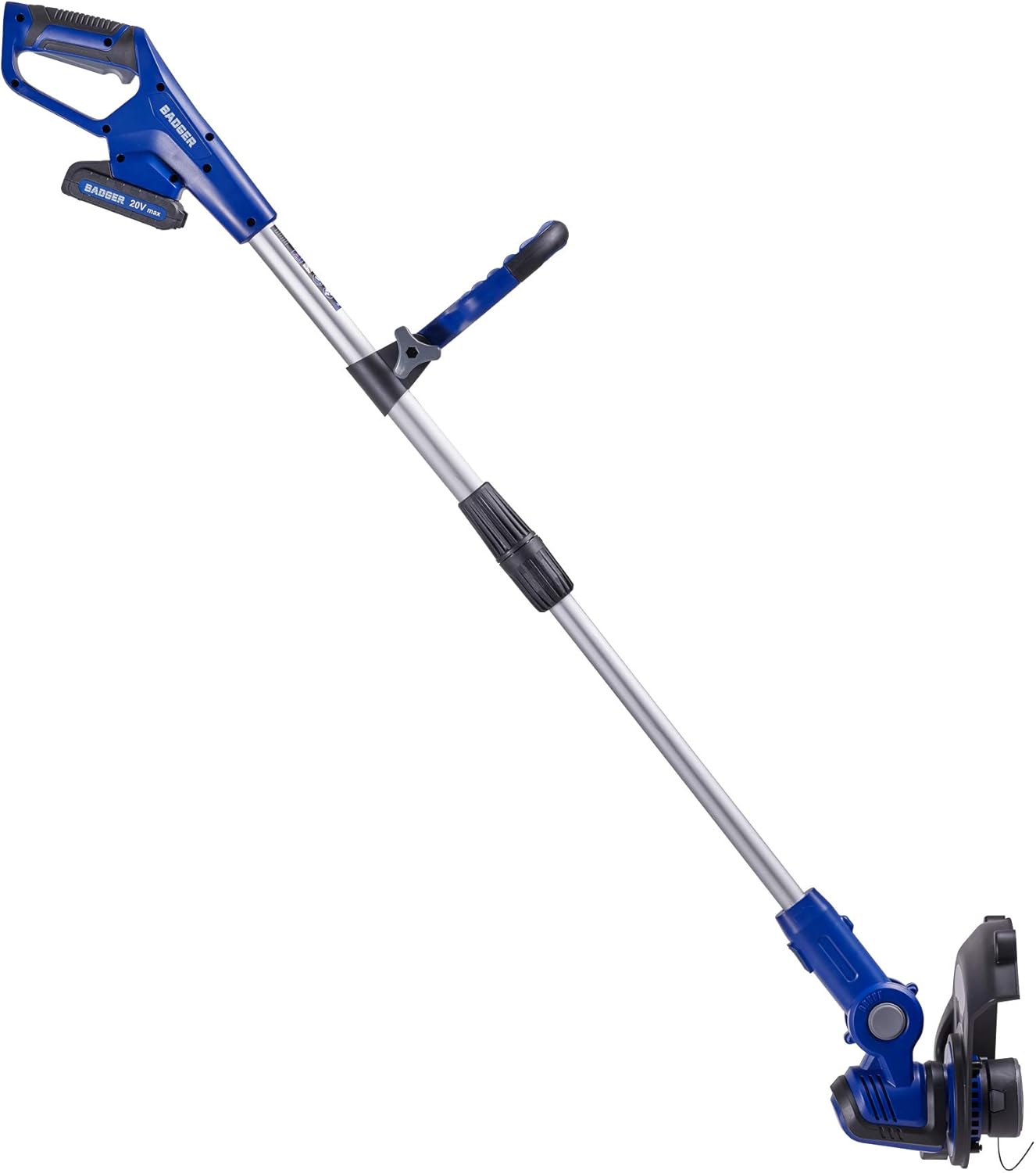 Wild Badger Power WB20VTS 20V Edger (1) 4.0AH Battery Trimmer Sweeper Combo, Blue : Patio, Lawn & Garden