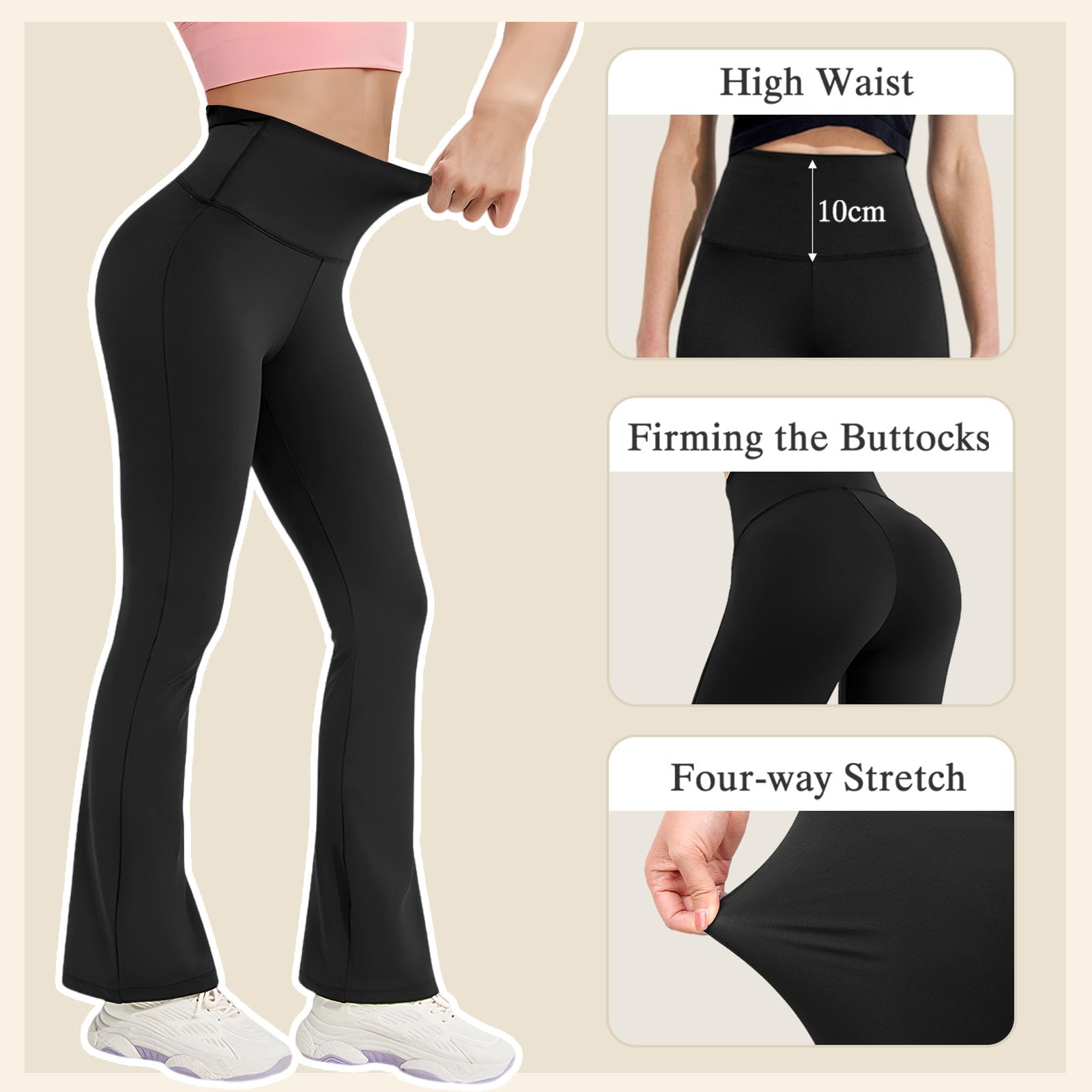 Damskie spodnie do jogi Legginsy łapowe damskie z wysokim stanem Pantajazz Legginsy do jogi Pilates Taniec sportowy Fitness Casual Siłownia Trening