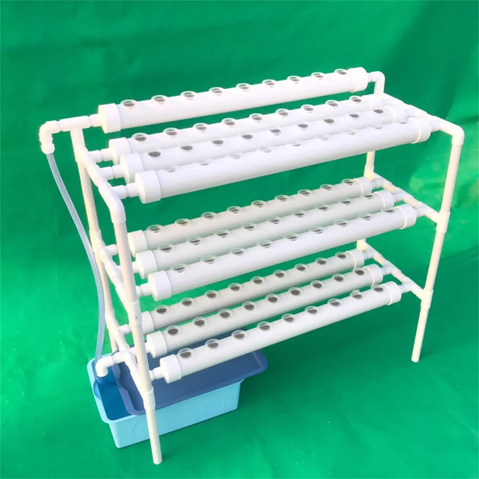 Treeisland Kit de culture hydroponique - 90 emplacements pour plantes - Système de culture hydroponique à 3 couches pour légumes à feuilles dans la maison, le jardin et le bureau