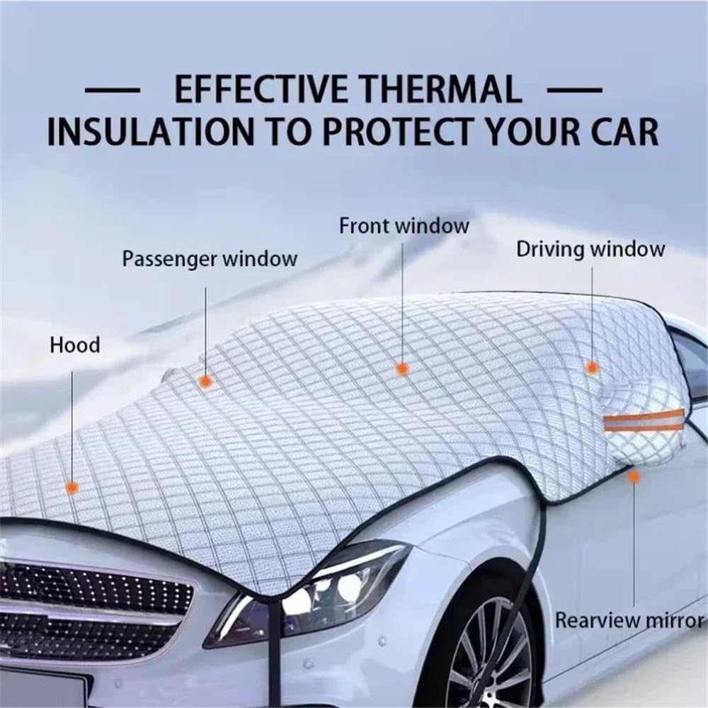 Copertura Invernale per Parabrezza Auto, antineve, Universale, per Esterni, per Auto, Protezione Neve, antigelo, con Cinghia Antivento, Copertura antigelo per Parabrezza Auto.