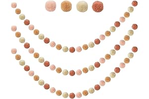 3 Pieces Pastel Felt Ball Garland
