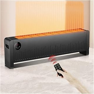 Electric Heater/Heater Fan 2200 Watt Baseboard Convection Space Heater，Silent Operation, Electric Heater with Remote Control and 24h-Timer for Home and Office Electric Heaters for Home