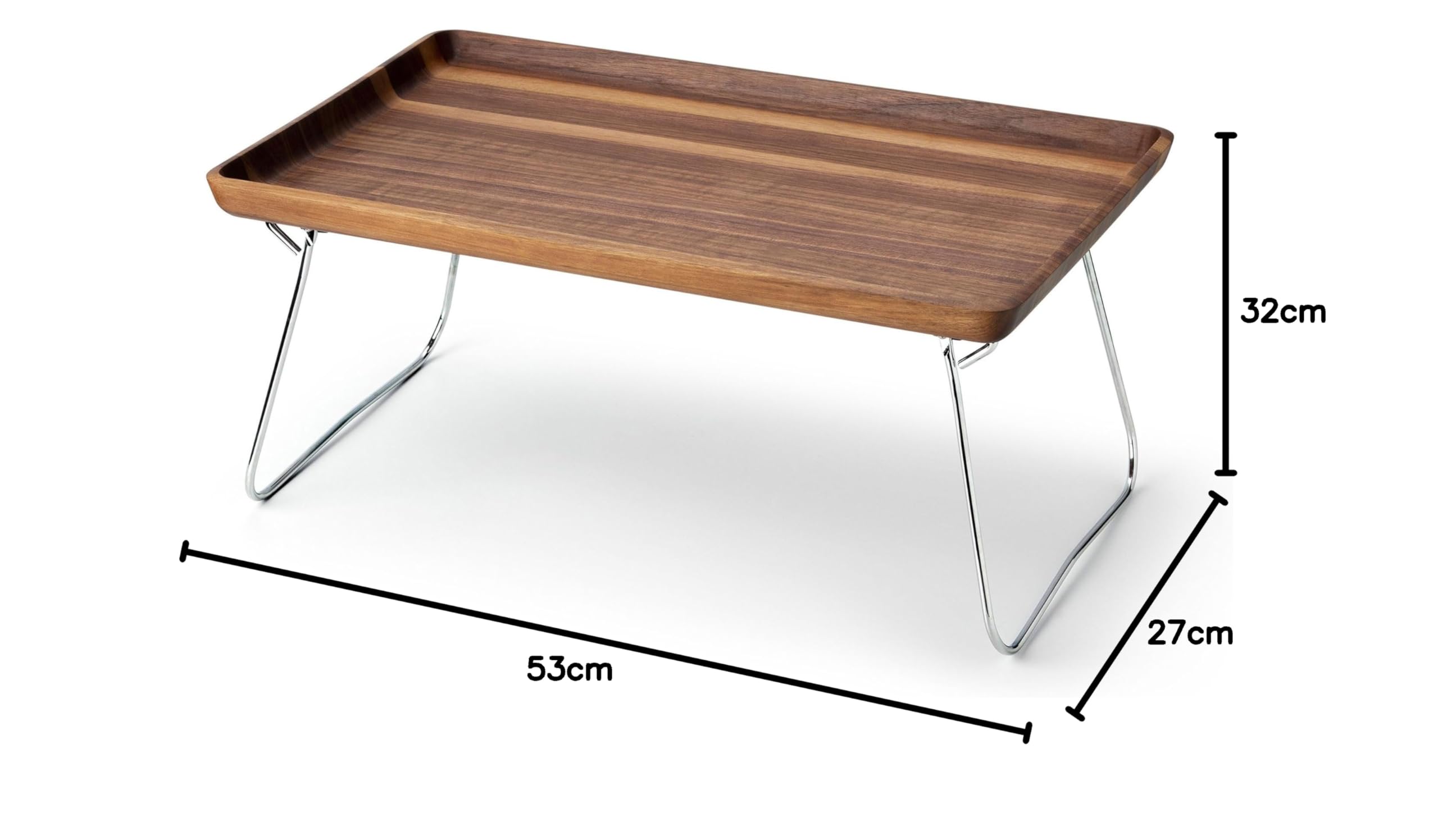 Continenta Plateau de lit Plateau de Service Plateau de Petit déjeuner Noyer 53 x 32 cm, Unique