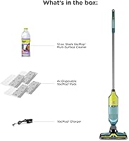 Vista 12 de Shark VACMOP Reveal New Cordless Hard Floor Cleaner, Vacuum & Spray Mop, Powerful Suction, Lightweight, Illumination Light, Includes 4 Disposable