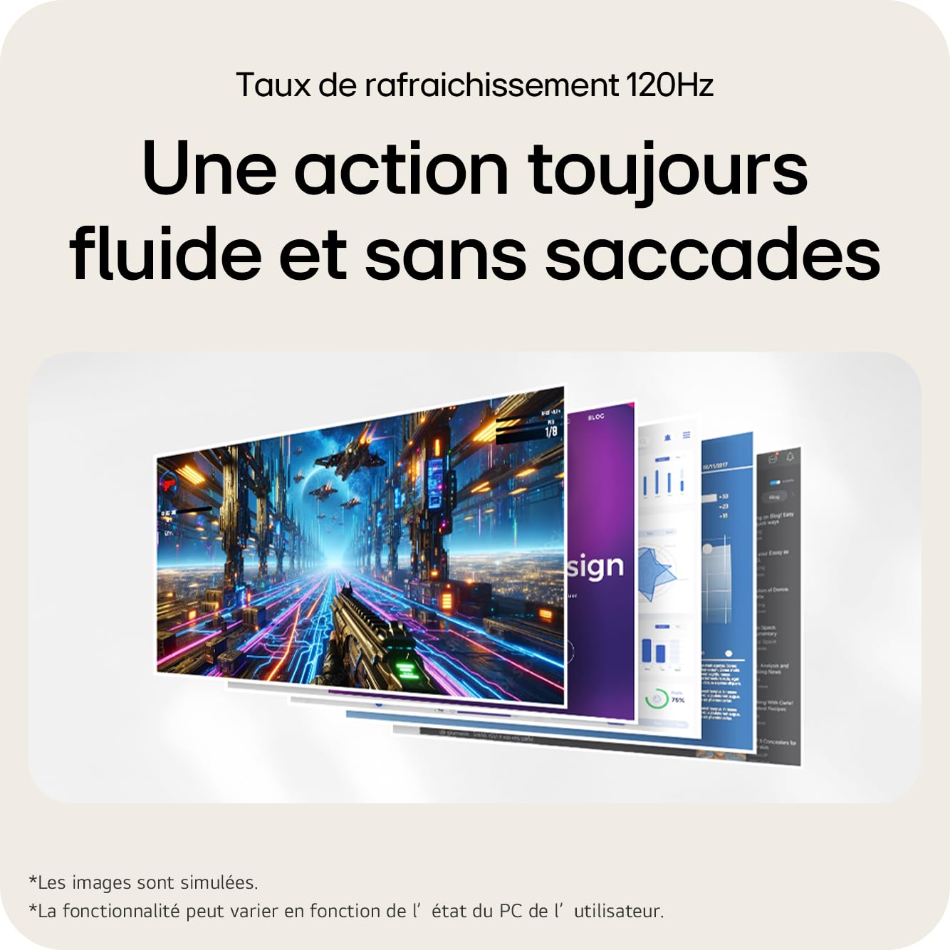 LG Moniteur 24U411A-B 24" IPS FHD 120Hz Noir