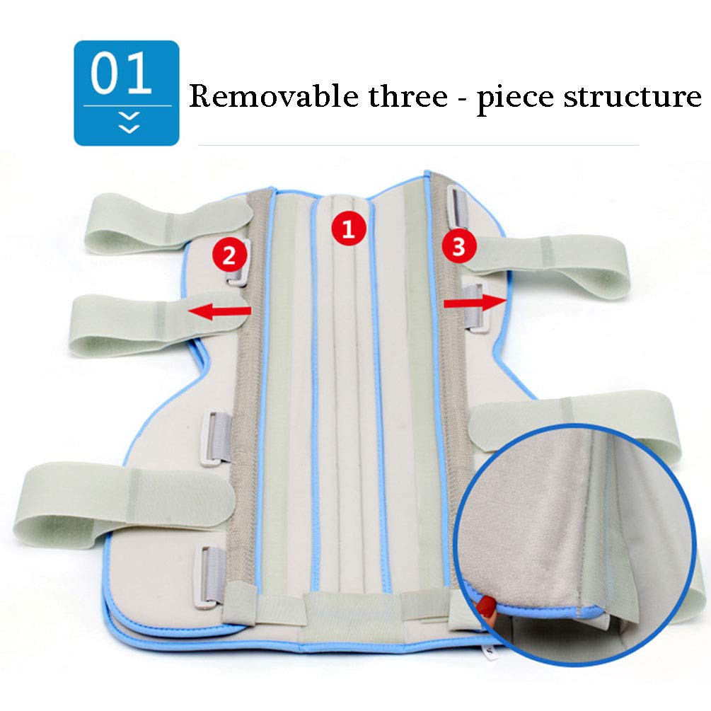 Inmovilizador de Rodilla Soporte de Pierna Completa Inmovilizador de Rodilla y Pierna de Tres Paneles Ajustable Largo/férula de Rodilla/Soporte rígido de Soporte de Rodilla para poscirugía