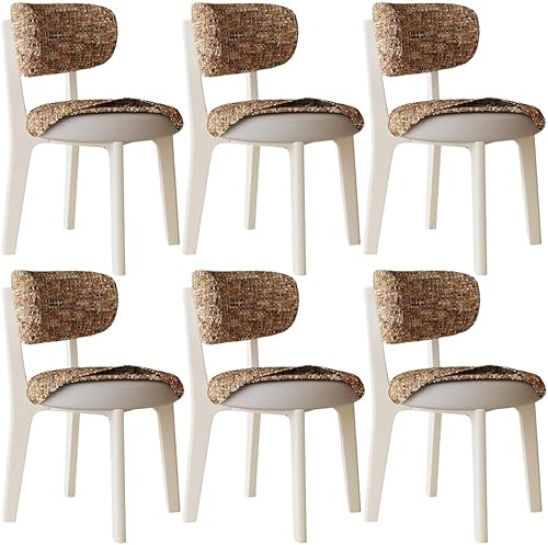 Miniatura 27 de YVYKFZD Sillas de comedor de madera maciza, juego de sillas de comedor sin brazos, sillas de cocina tapizadas, silla de sala de estar con funda de