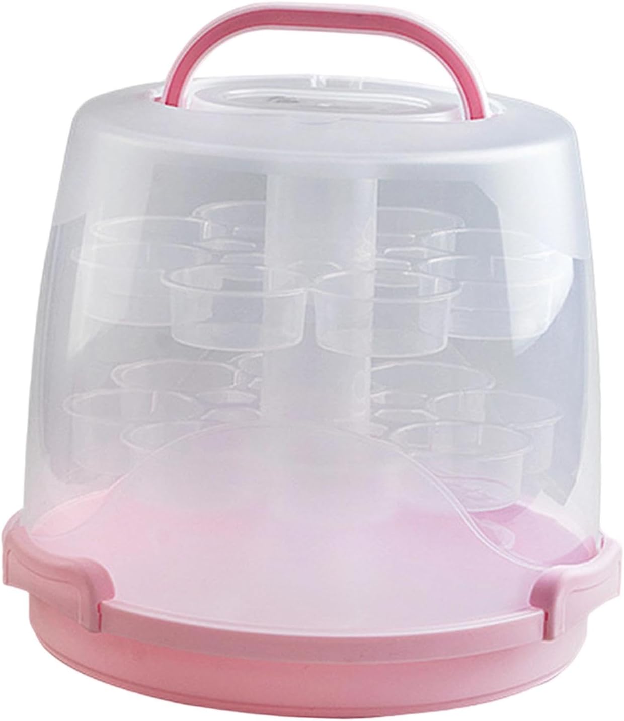 Tall Carrier Container Packaging Box Cake Storage Container Multi Layer Cakes Holder for Shower 24 Cups