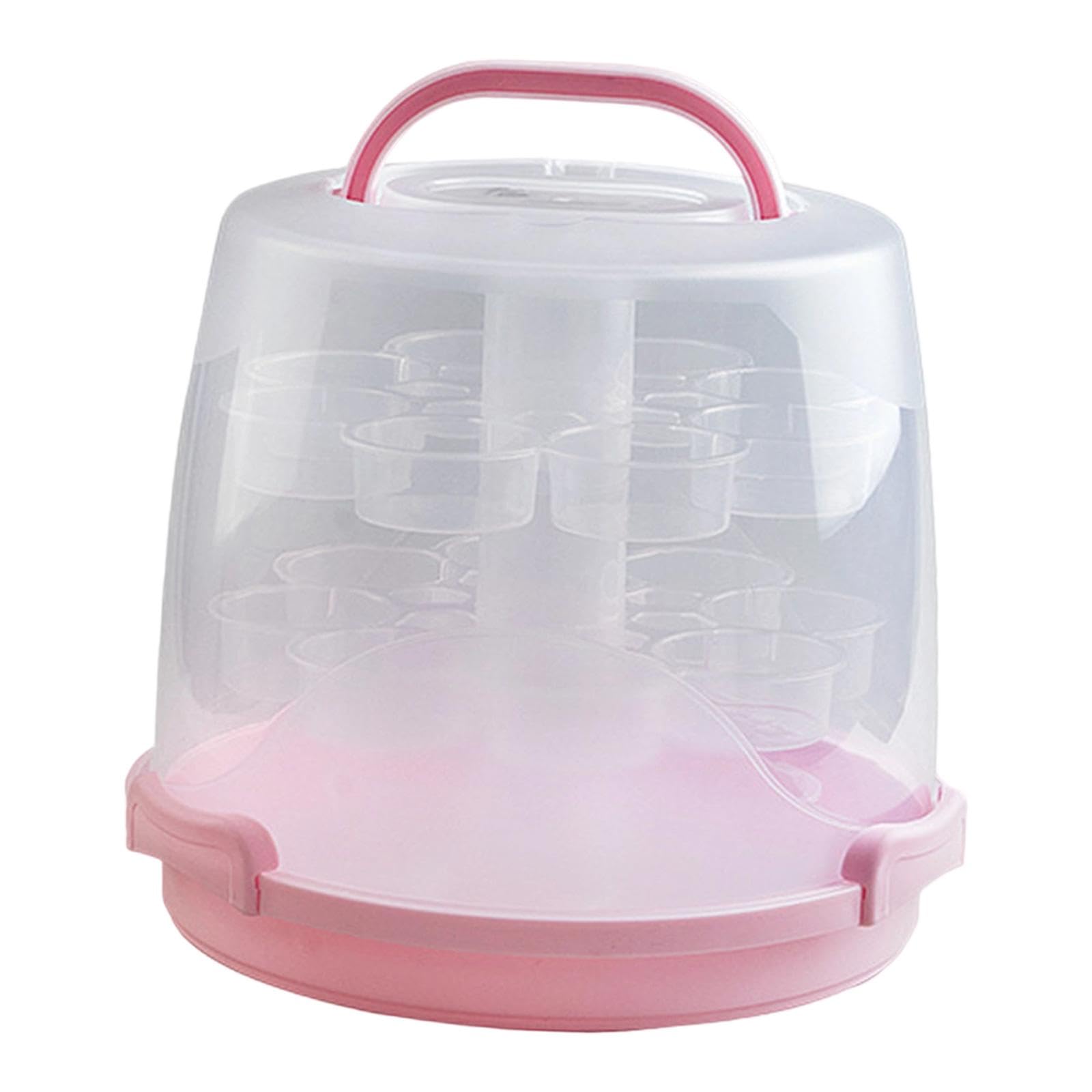 Sharplace Caja de Embalaje Multiusos para Panecillos, Pasteles Y Otros Usos, Ideal para Camping, Cumpleaños, Cocina Y Repostería Casera, 24 Compartimentos
