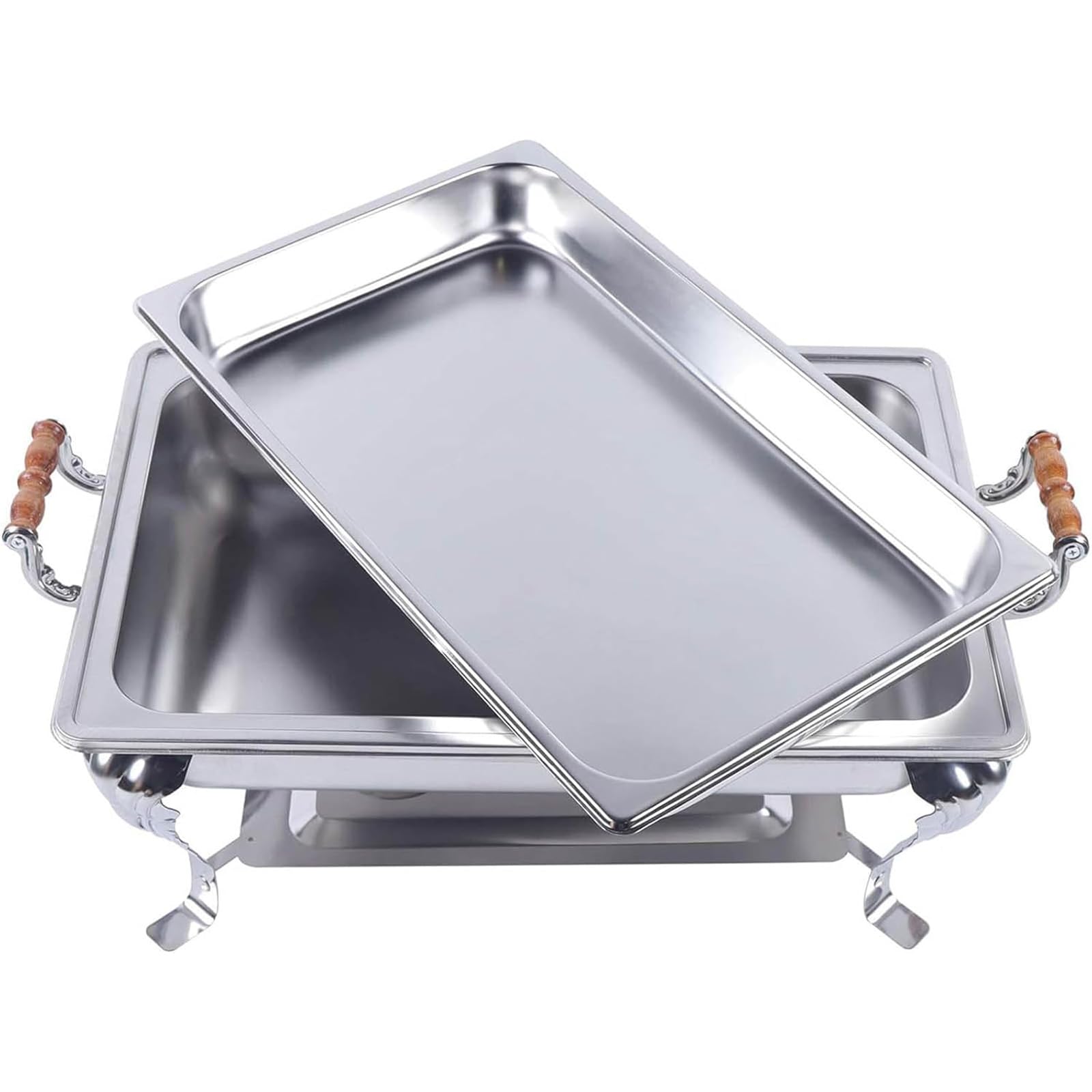 Scaldavivande in acciaio inox con coperchio, soluzione durevole ed elegante per servire buffet, hotel, ristoranti ed eventi di catering