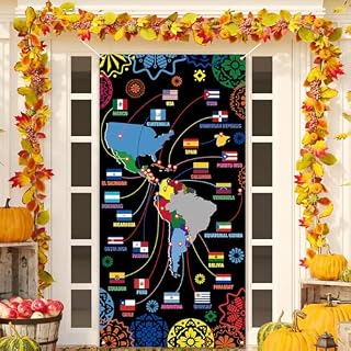 Hispanic Heritage Month Door Cover Spanish Decorations for Home