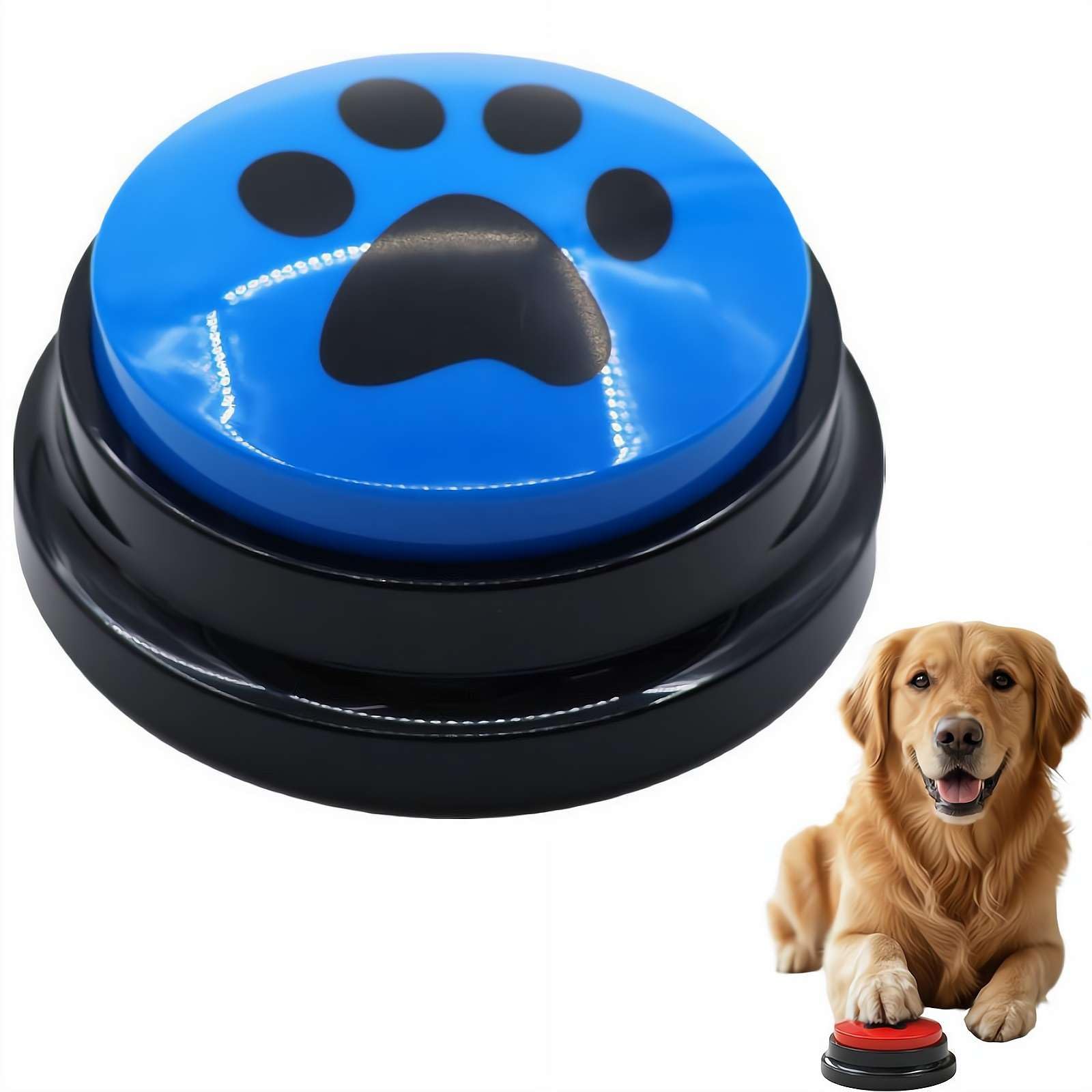 Dog Buttons for Communication, Recordable Training Buzzers for Dogs and Cats, Voice Recording Pet Talking Button Set, Battery Powered Speech Training Tool, Funny Interactive Gift for Pet Lovers