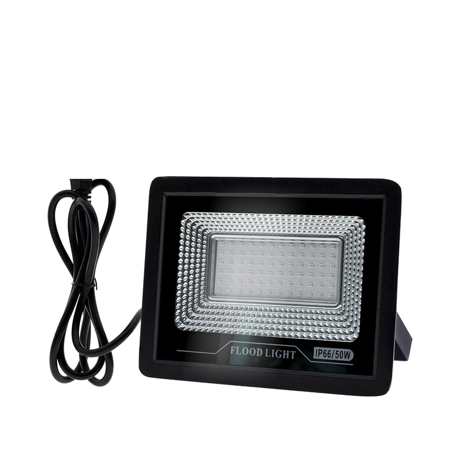 LLOOPK LED Flood Light, UV Flood Light Fluorescent Stage Lamp 50W 100W Ultraviolet LED Black Waterproof Floodlight Party Halloween Decoration(50W with Plug)