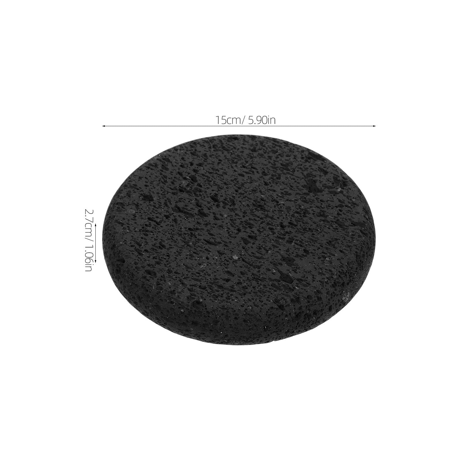Alasum Pietra per Cottura Bistecche 15cm in Pietra Lavica | Distribuzione Uniforme del Calore, Facile da Pulire, per Pane e Carni, Uso Bbq e Cucina All'aperto