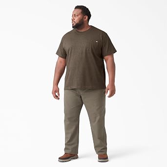 Dickies Men's Short Sleeve Heavyweight Heathered Pocket Tee