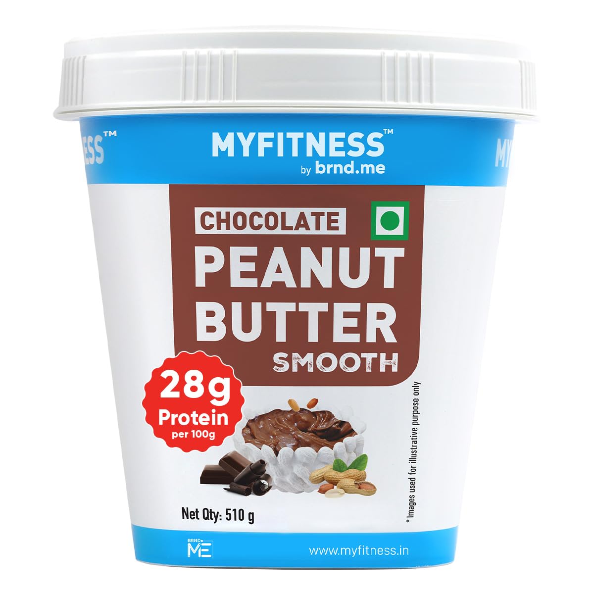 Chocolate Smooth 510g | 22g Protein | Cholesterol Free & Gluten Free | Vegan | Dark Chocolate | Tasty & Healthy Nut Butter Spread | Smooth Peanut Butter | Zero Trans Fat