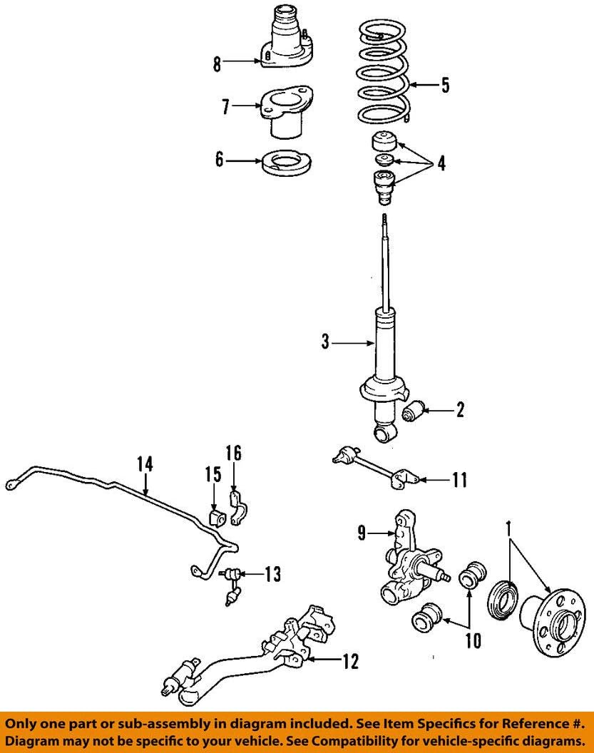 Genuine Honda 52395-S5A-004 Rear Arm (Upper) Bush