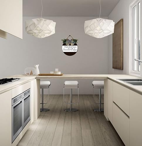 Miniatura 4 de Letrero de madera con texto en inglés "This Kitchen is Seasoned with Love" (This Kitchen is Seasoned with Love), decoración de casa de campo, de